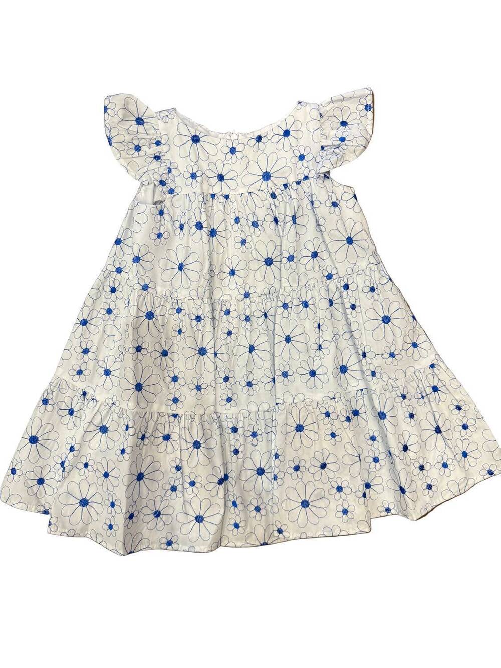NEW FUNTASIA TOO girls flowers tiered dress in white